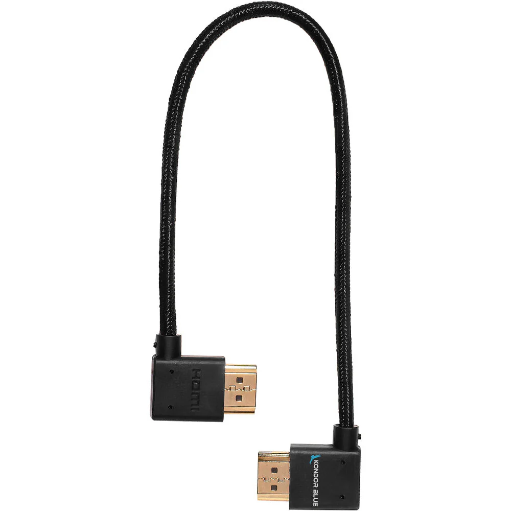 Kondor Blue Right-Angle to Left-Angle High-Speed HDMI Cable (12") - Image 9