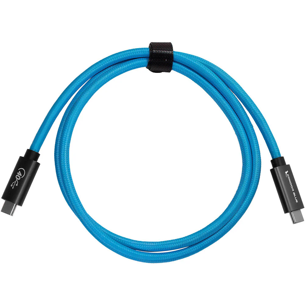 Kondor Blue Thunderbolt 4 USB-C Cable (3', Kondor Blue)
