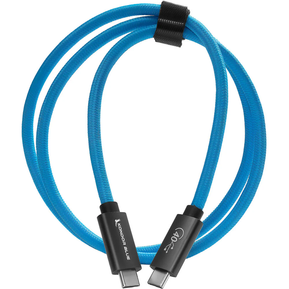 Kondor Blue Thunderbolt 4 USB-C Cable (3', Kondor Blue) - Image 3
