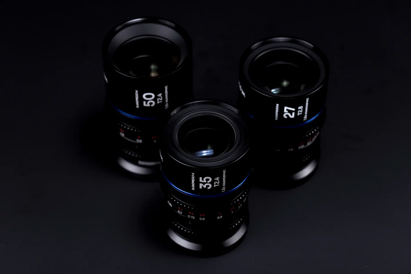 Laowa Nanomorph S35 Prime 3-Lens Bundle
(27mm, 35mm, 50mm) (Blue) - (Cine) DL