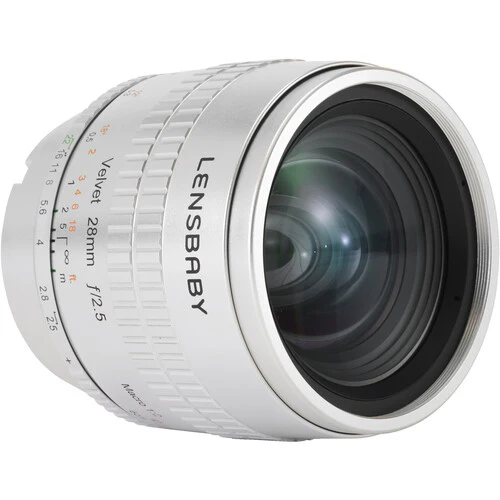 Lensbaby Velvet 28mm f/2.5 Lens for Canon EF (Silver)