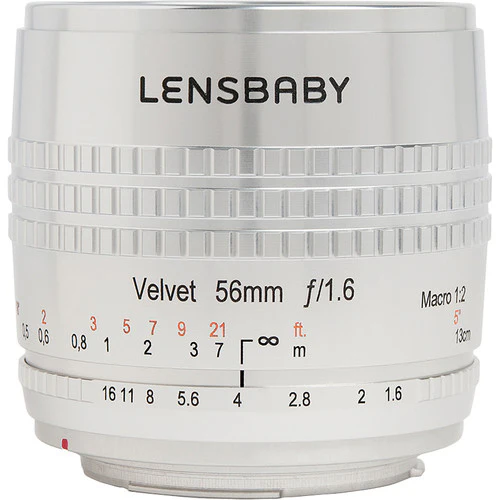 Lensbaby Velvet 56mm f/1.6 SE Lens for Nikon F (Silver)