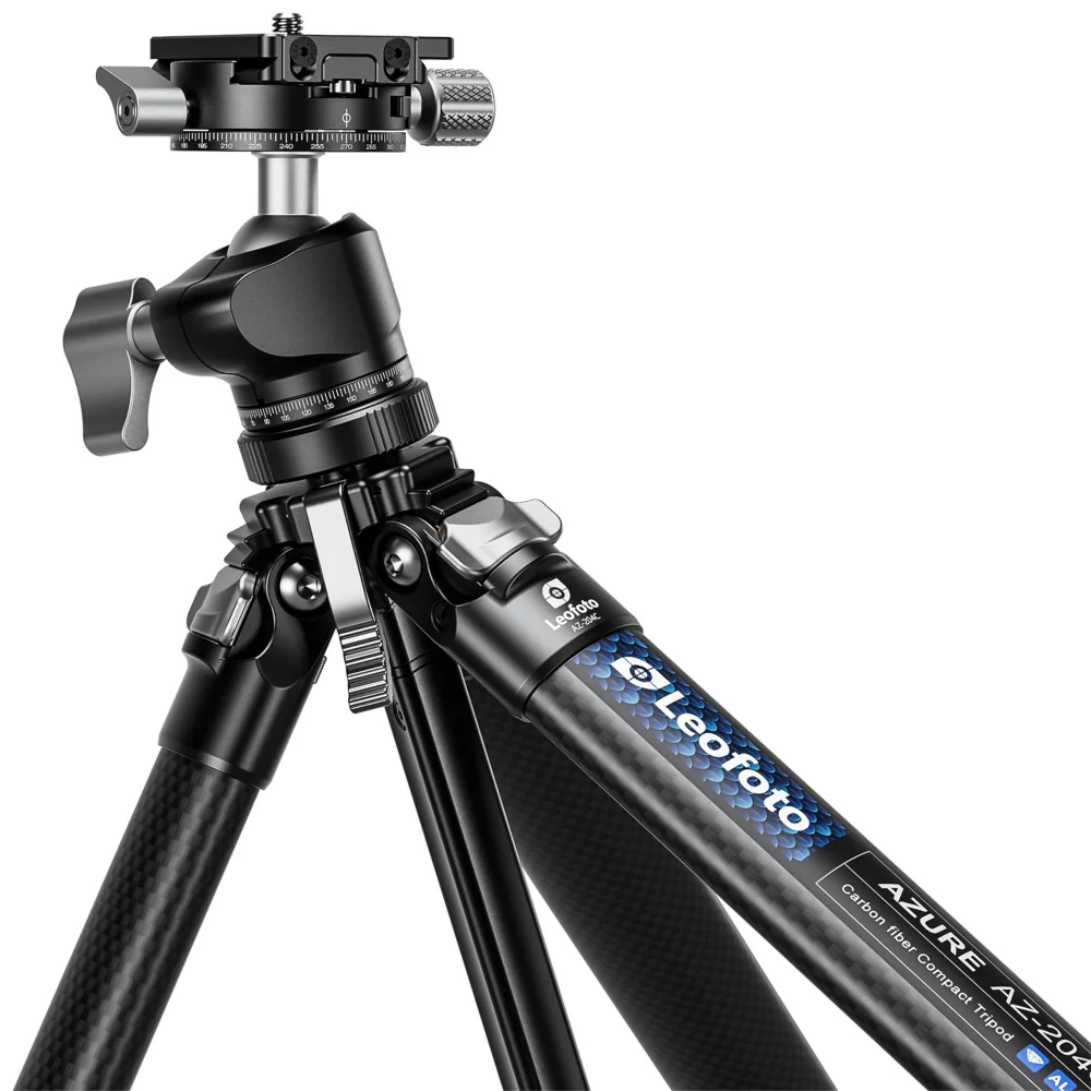 Leofoto AZ-204C Carbon Fibre Travel Tripod + LH-25R Ball Head - Image 10