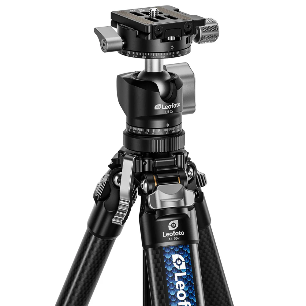 Leofoto AZ-204C Carbon Fibre Travel Tripod + LH-25R Ball Head - Image 6