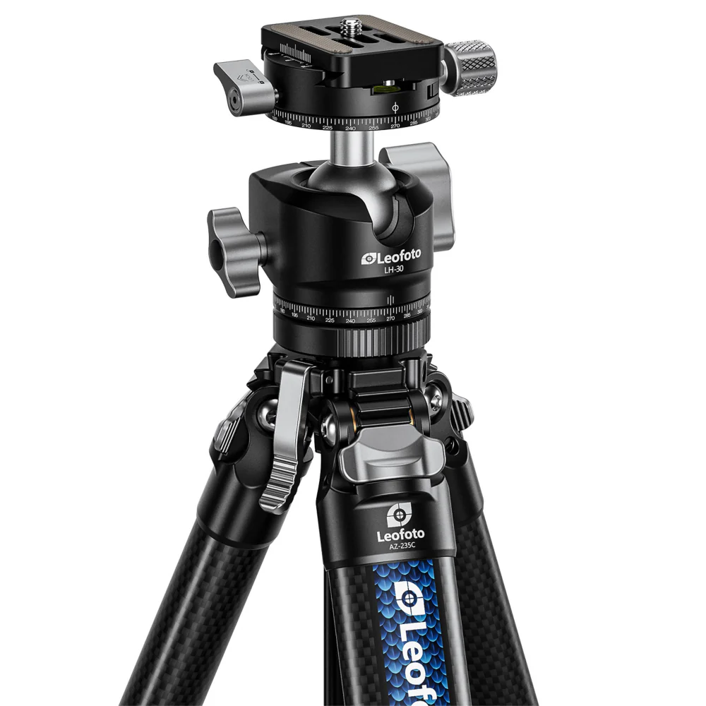 Leofoto AZ-235C Carbon Fibre Travel Tripod + LH-30R Ball Head - Image 3