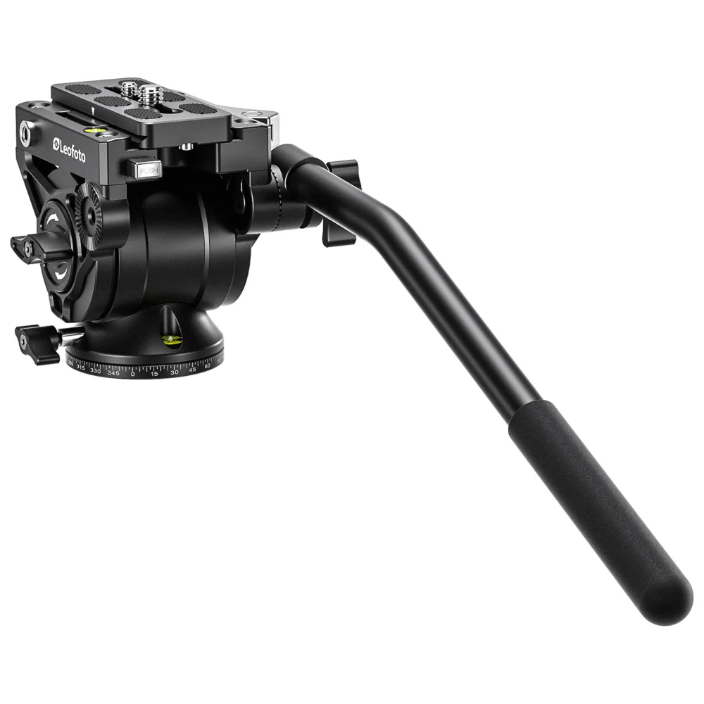 Leofoto BV-10L 60mm Base Lever Release Video Fluid Head with Arca PU-90 Plate - Image 2