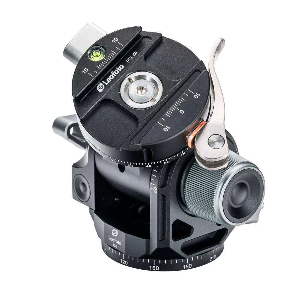 Leofoto G4PCL 60mm 3-Axis Geared Head with Lever Release Clamp - Image 6