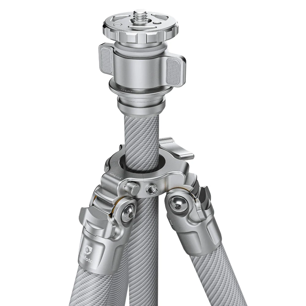 Leofoto LG-284C Silver 4 Section Water Resistant Carbon Fibre Tripod with LH-36R Ball Head - Image 4