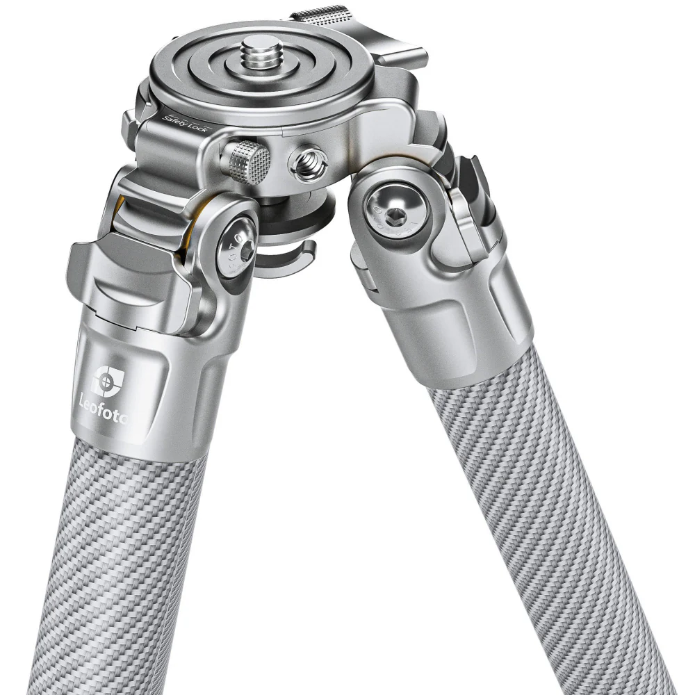 Leofoto LG-284C Silver 4 Section Water Resistant Carbon Fibre Tripod with LH-36R Ball Head - Image 5