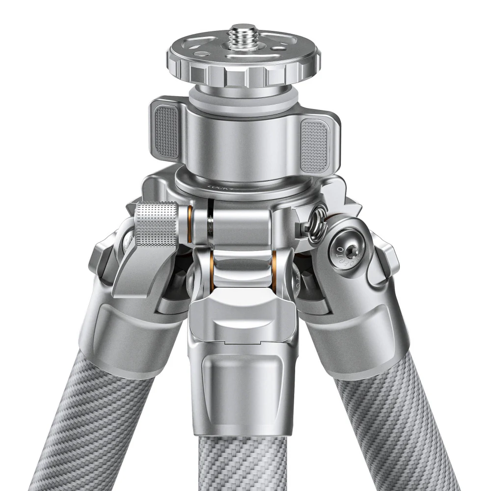 Leofoto LG-284C Silver 4 Section Water Resistant Carbon Fibre Tripod with LH-36R Ball Head - Image 8