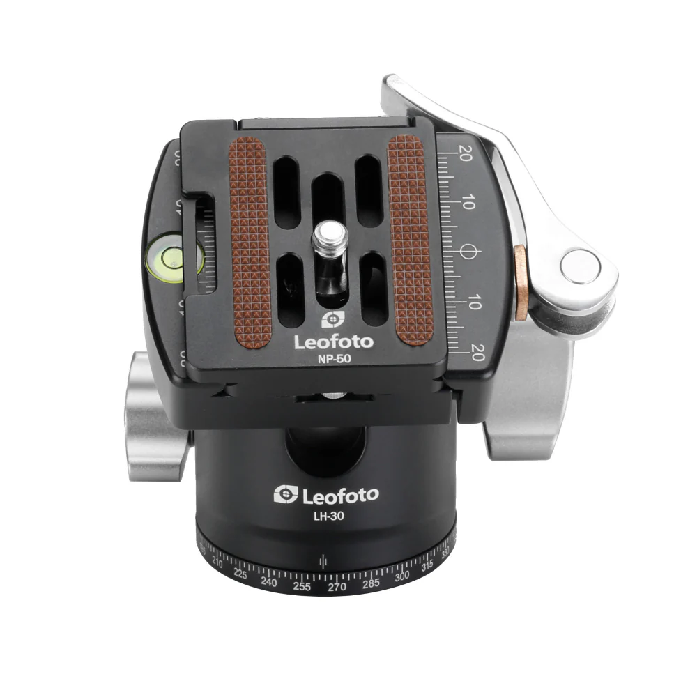 Leofoto LH-30LR 30mm Low Profile Ball Head with LR-50 Quick Release Lever Clamp and NP-50 Plate - Image 4