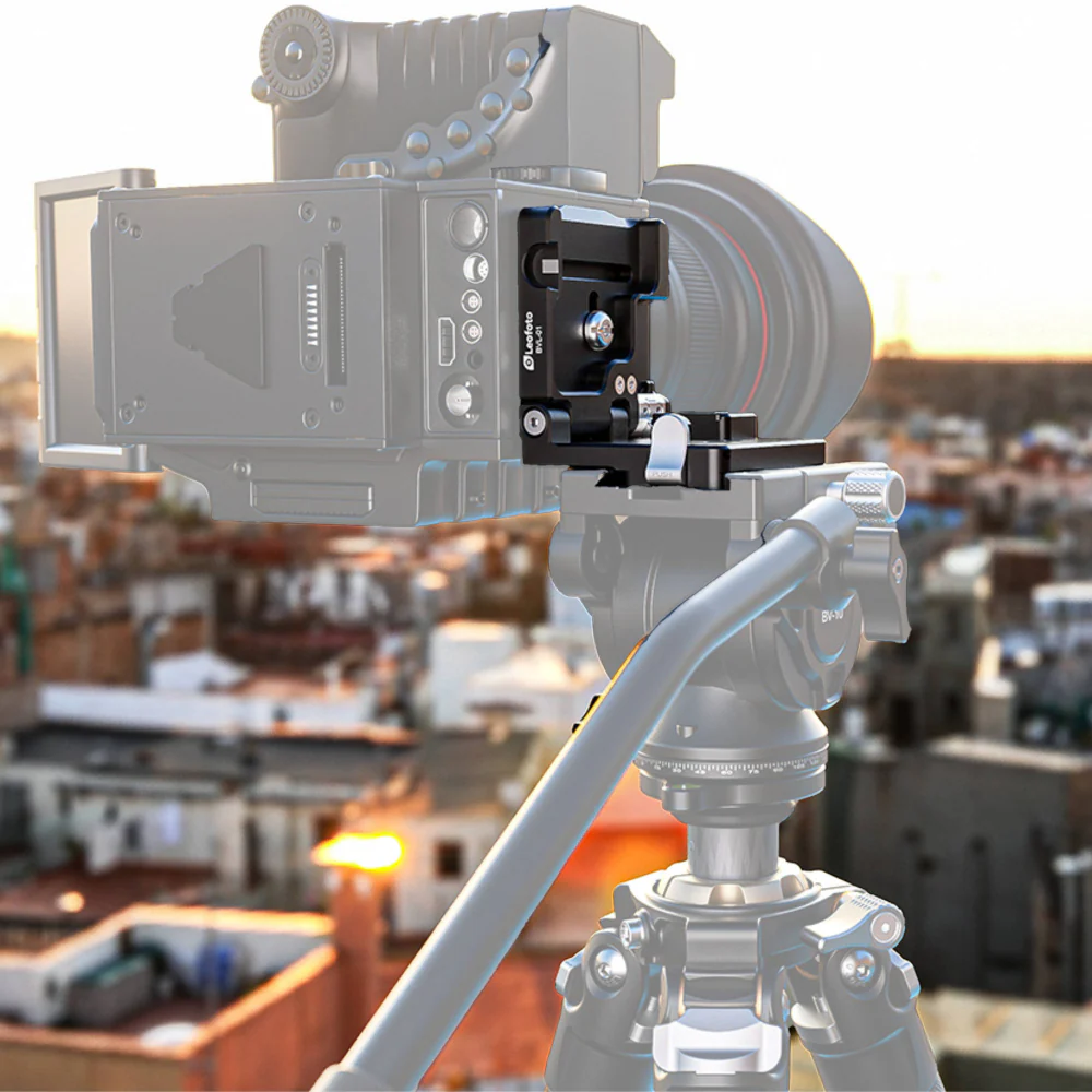 Leofoto LO-224C MR.O Series 4 Section Levelling Centre Column Carbon Fibre Tripod with BV-1R Video Head and BVL-01 Conversion Plate - Image 16