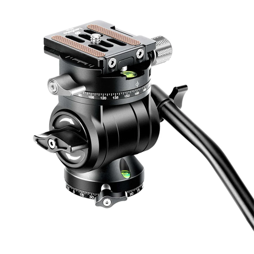 Leofoto LO-224C MR.O Series 4 Section Levelling Centre Column Carbon Fibre Tripod with BV-1R Video Head and BVL-01 Conversion Plate - Image 3