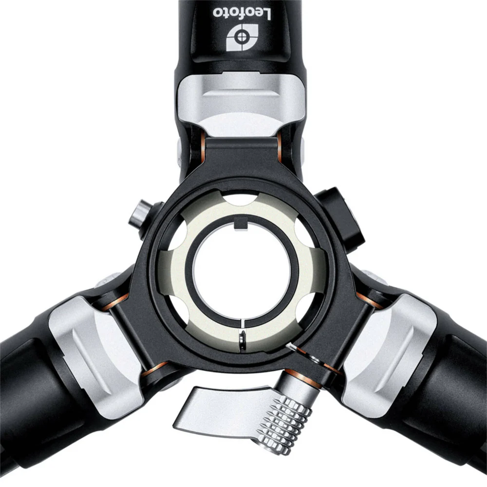 Leofoto LO-224C MR.O Series 4 Section Levelling Centre Column Carbon Fibre Tripod with BV-1R Video Head and BVL-01 Conversion Plate - Image 5