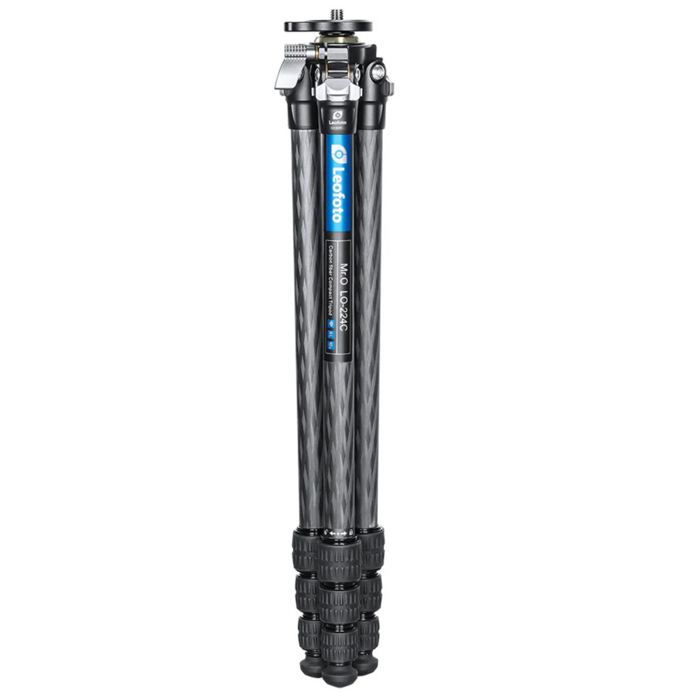 Leofoto LO-224C MR.O Series 4 Section Levelling Centre Column Carbon Fibre Tripod with BV-1R Video Head and BVL-01 Conversion Plate - Image 8