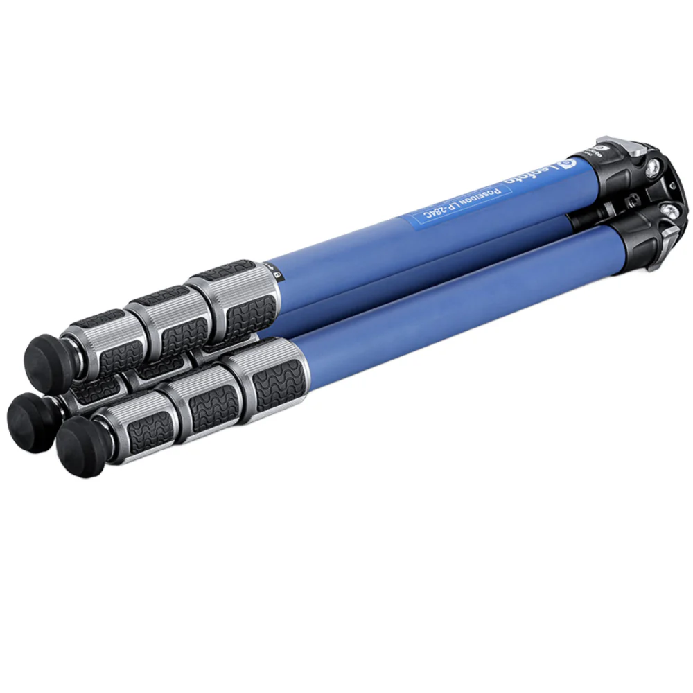 Leofoto LP-284C Poseidon Series 4 Section Water Resistant Carbon Fibre Tripod with Blue LH-30 Ball Head - Image 4