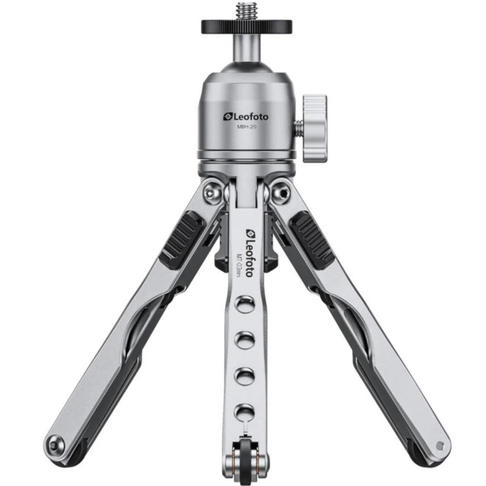 Leofoto MT-03 Mini Table Top 2 Section Tripod with MBH-20 Ball Head - Image 7