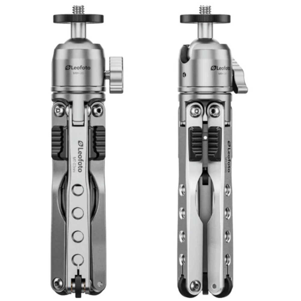 Leofoto MT-03 Mini Table Top 2 Section Tripod with MBH-20 Ball Head - Image 9