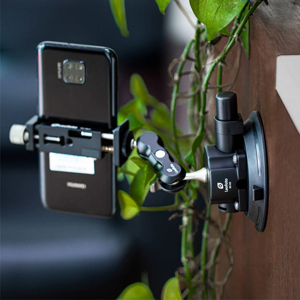 Leofoto SC-02 100mm Suction Cup with PC-90II and 93mm Magic Arm - Image 6