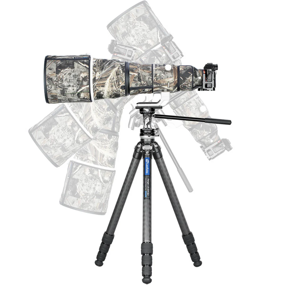 Leofoto VH-30R 2-Way Monopod Head with Panning Clamp and PU-100D Plate - Image 5
