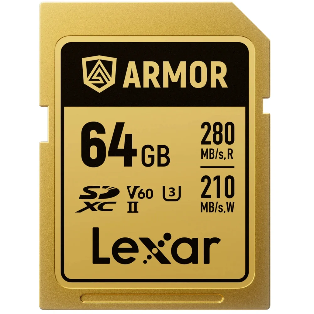 Lexar Armor Gold 64GB SDXC UHS-II 280MB/s Memory Card - V60