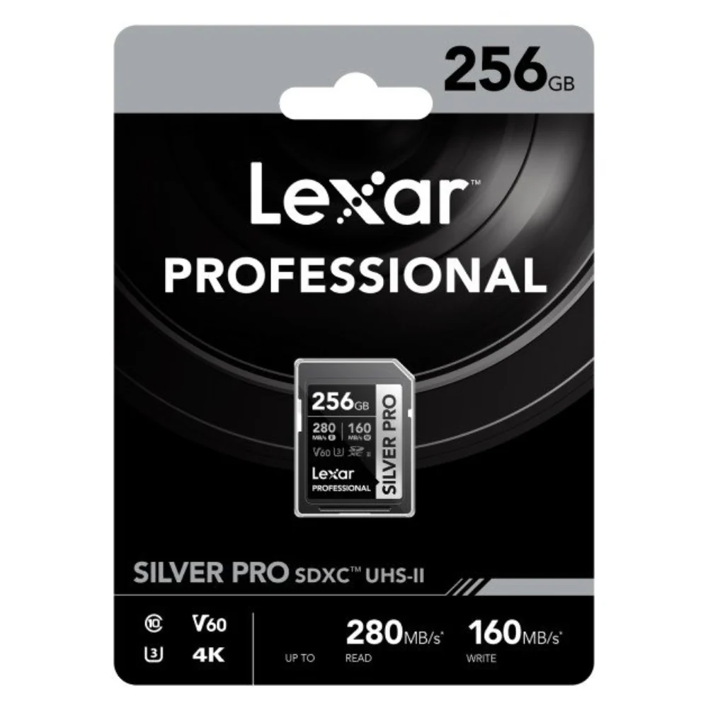 Lexar Professional Silver Pro 256GB SDXC UHS-II 280MB/s Memory Card - V60
