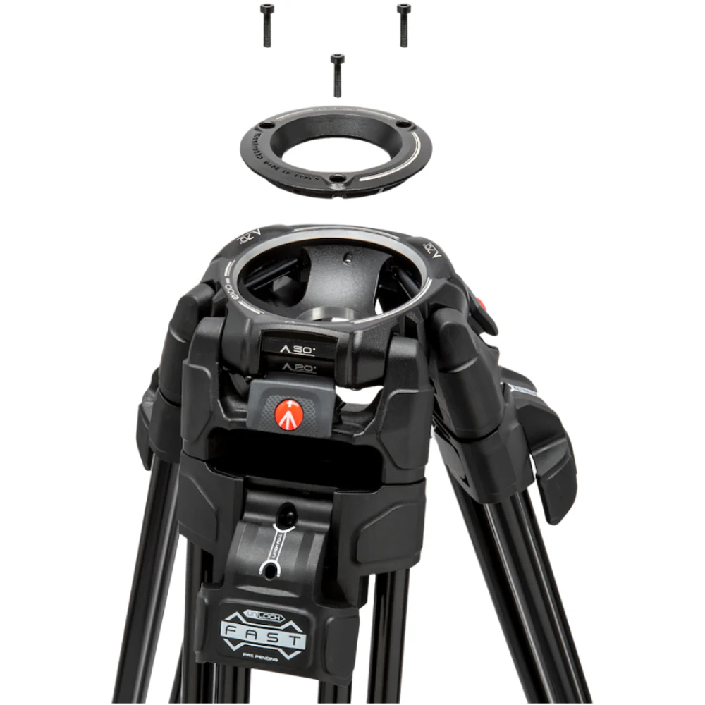Manfrotto Kit Video Alu Fast Twin + 509 2n1 spreader incl carrying bag - Image 3