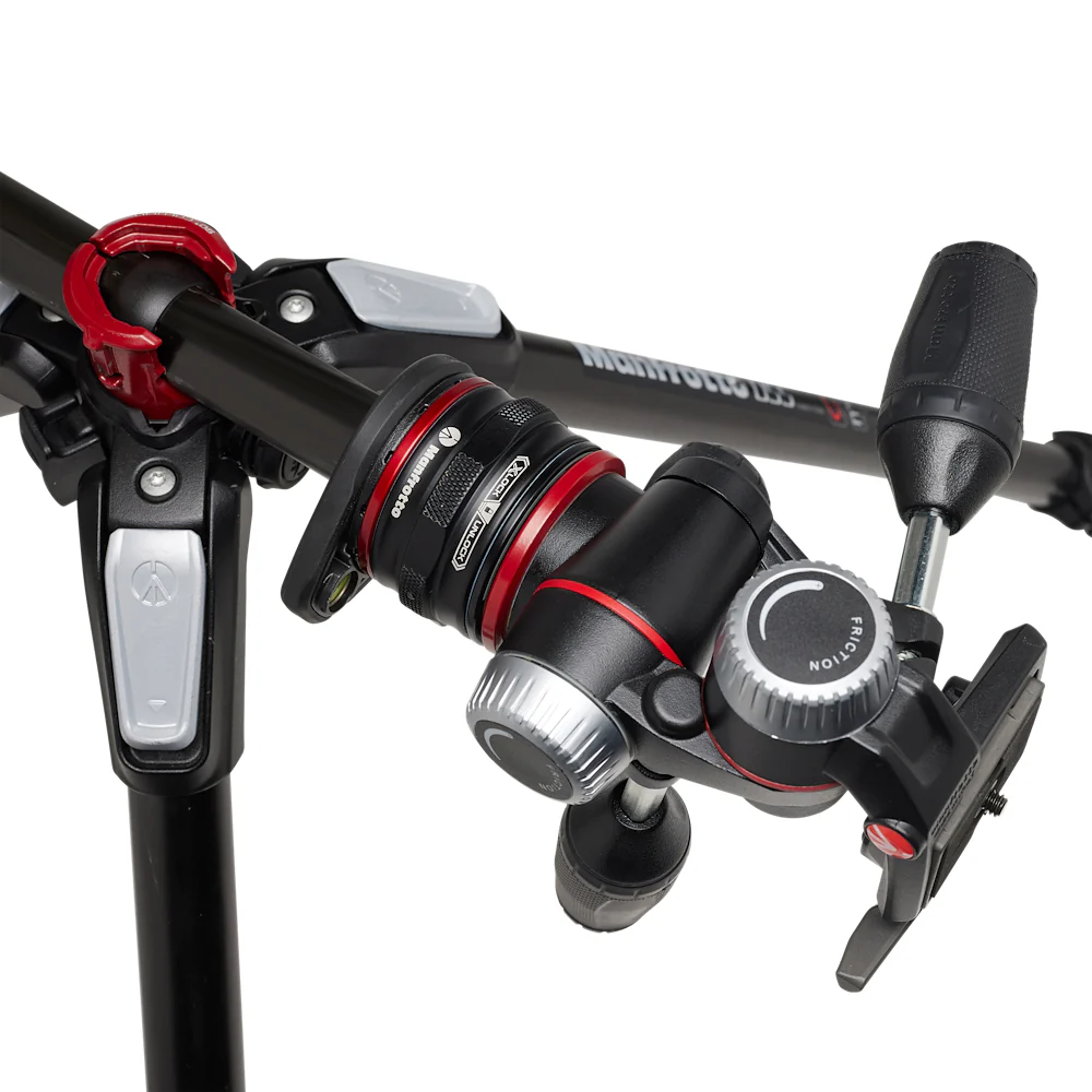 Manfrotto MT055CXPRO3 Carbon Fiber Tripod with MHXPRO-3W Head & Move Quick Release Kit - Image 4