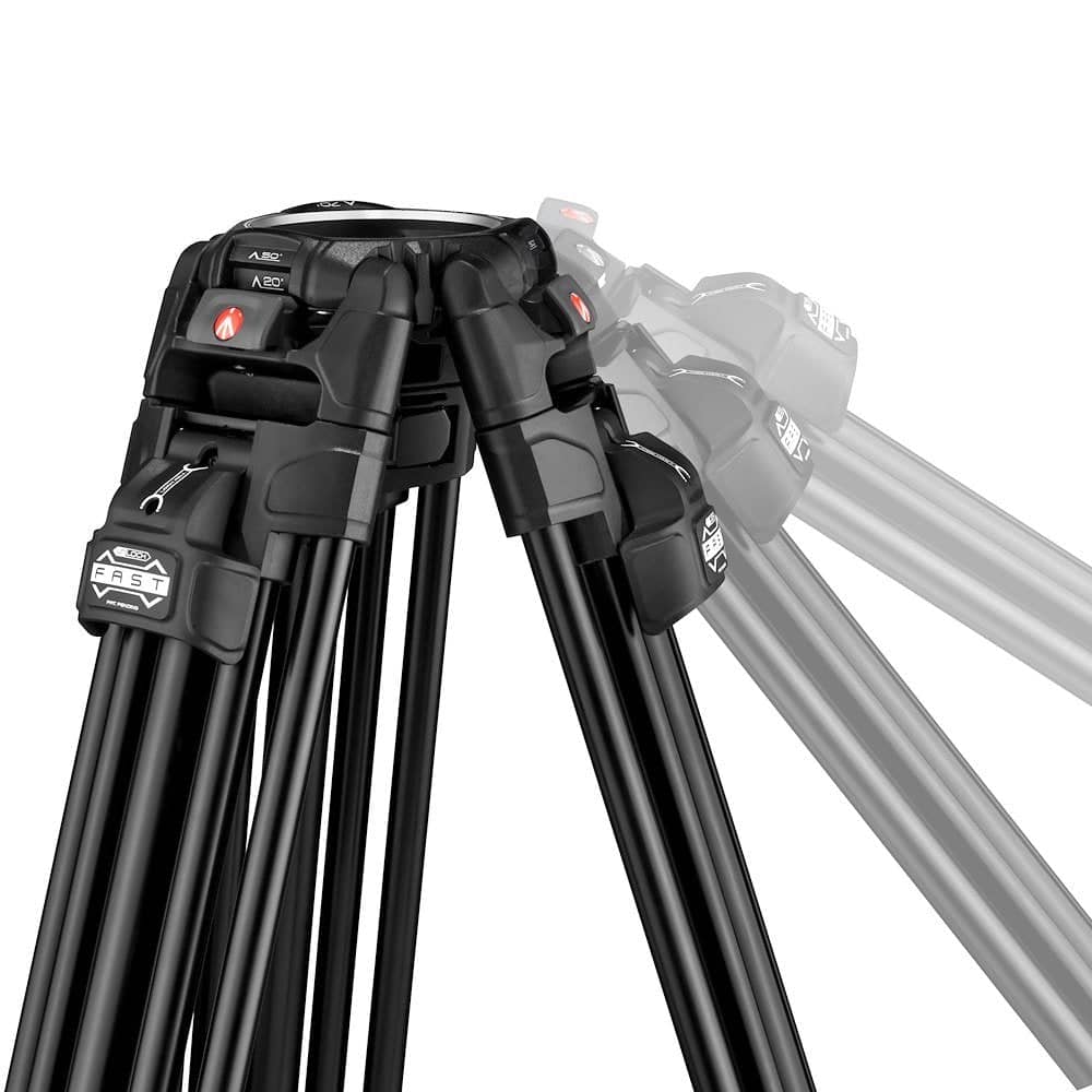 Manfrotto Tripod Vid 645 TwinLegFast Alu 100mm bowl and 75mm adp 25kg Payload incl mid spreader - Image 10