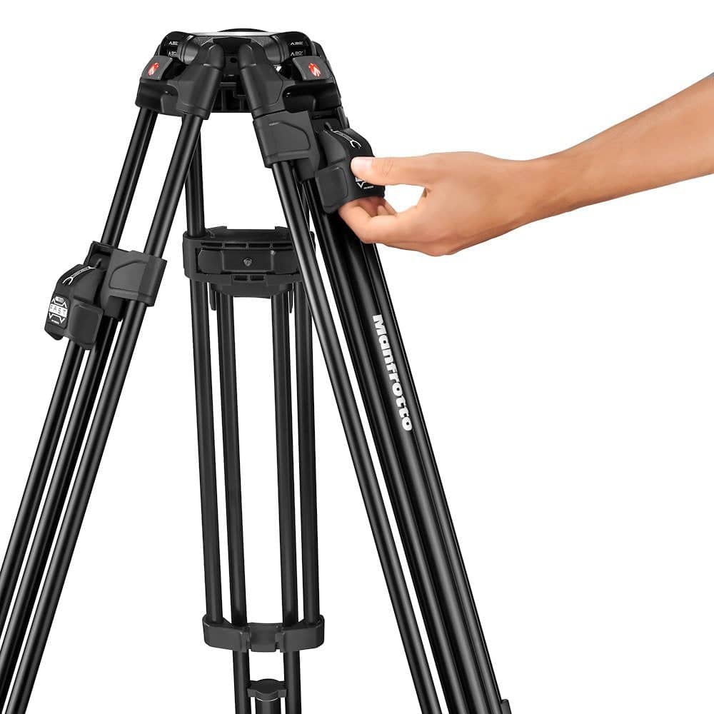 Manfrotto Tripod Vid 645 TwinLegFast Alu 100mm bowl and 75mm adp 25kg Payload incl mid spreader - Image 12