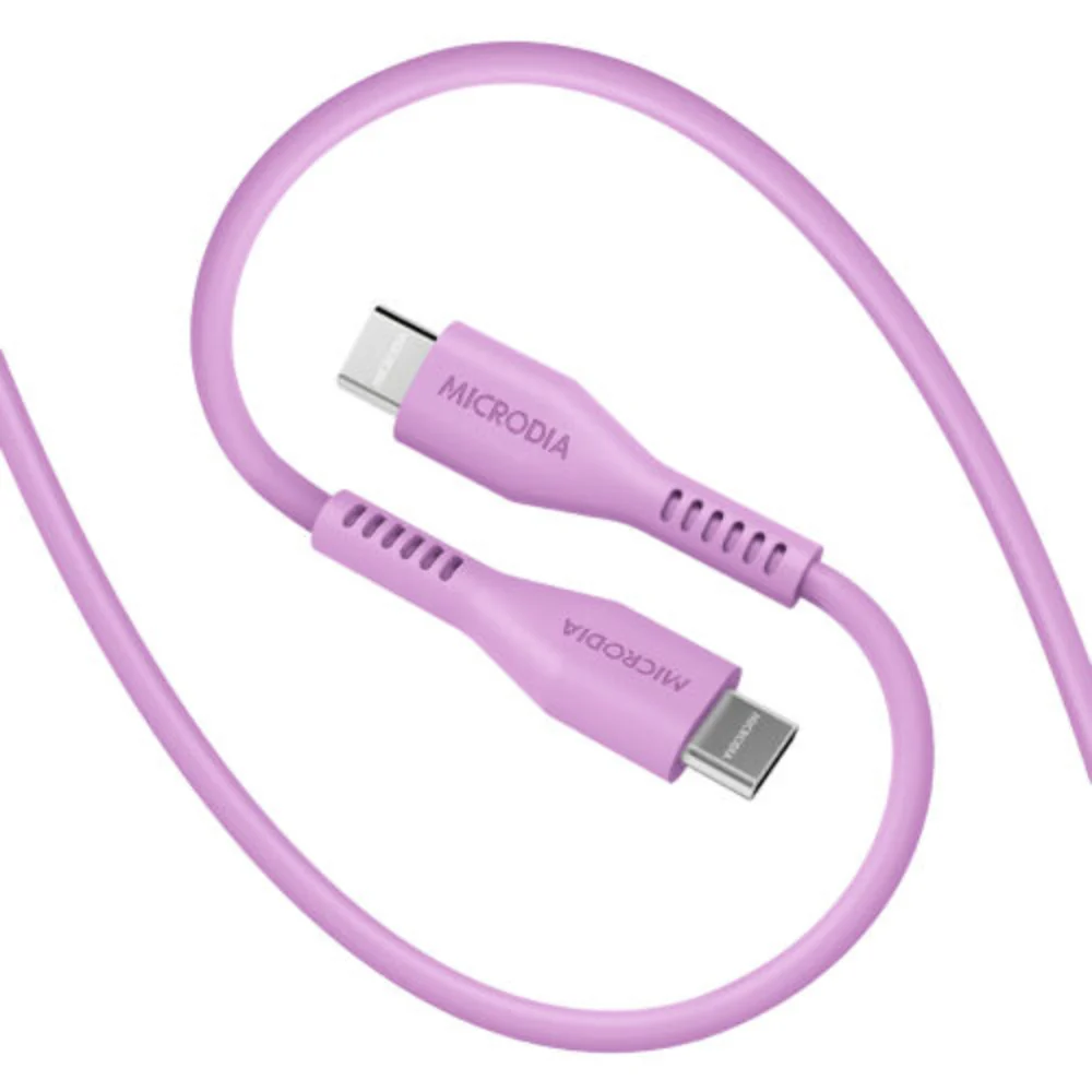 Microdia Fruitywire Liquid Silicon PD60W USB-C to USB-C Cable (Multiple Colours Available) - Image 4