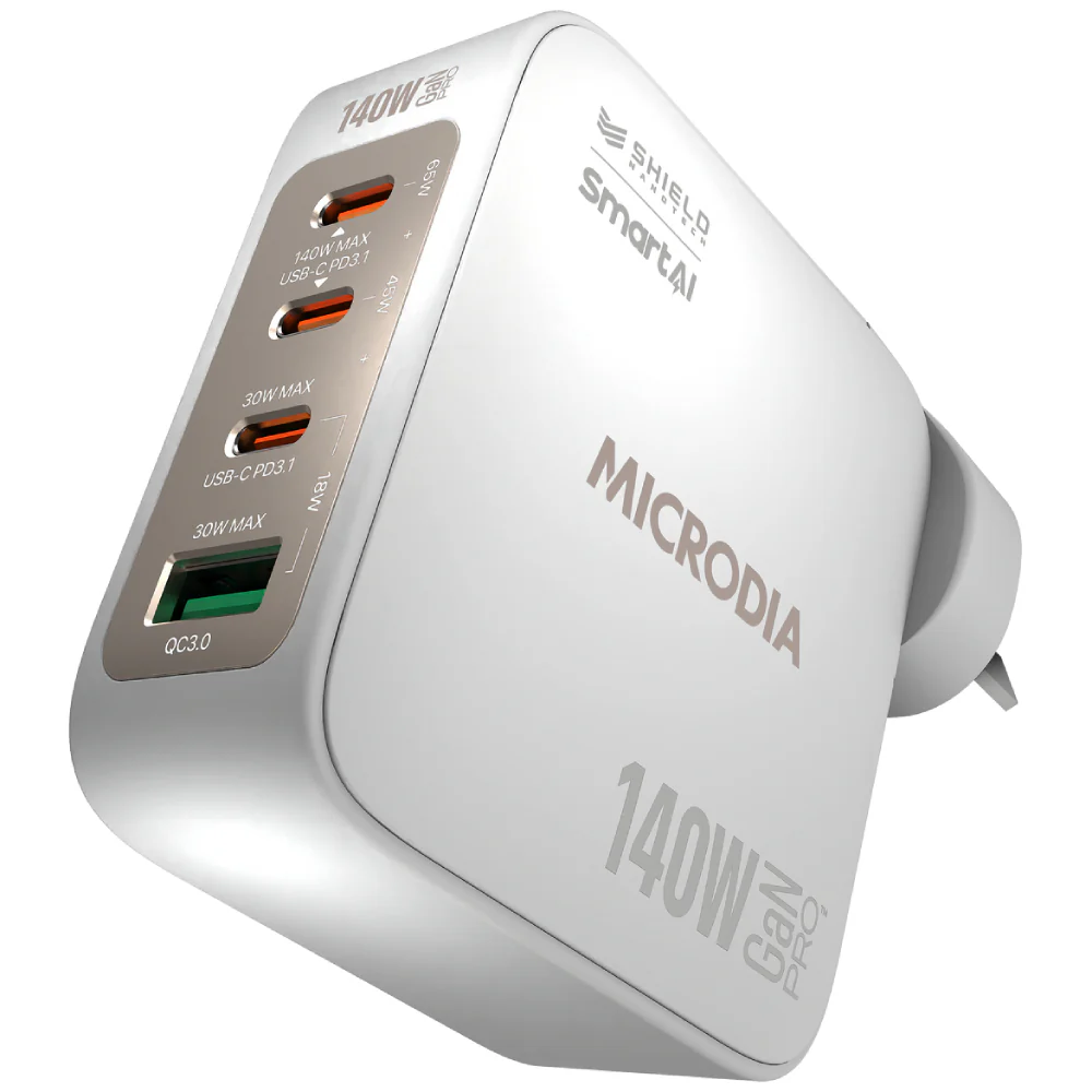 Microdia SmartCube Nano 140W 4 Port GaN Wall Charger - Image 3