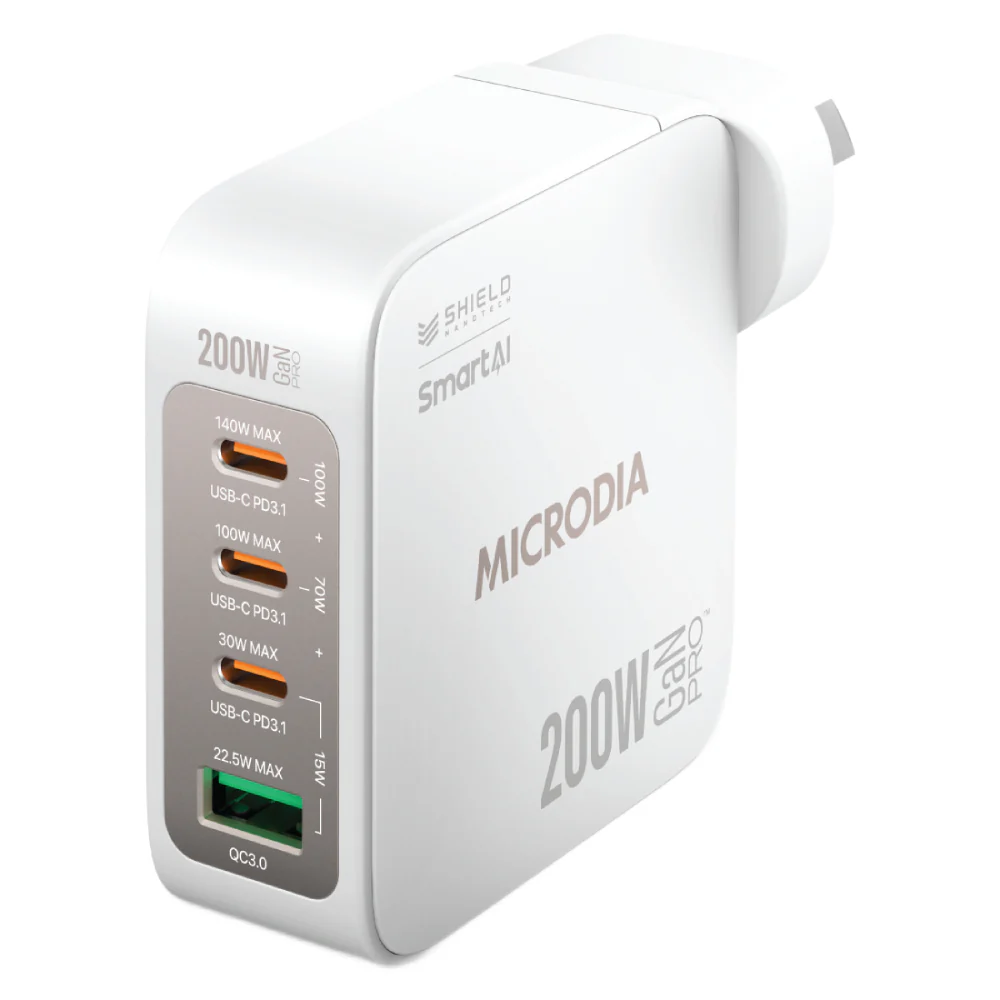 Microdia SmartCube Nano 4 Port GaN Wall Charger (Multiple Colours Available) - Image 3