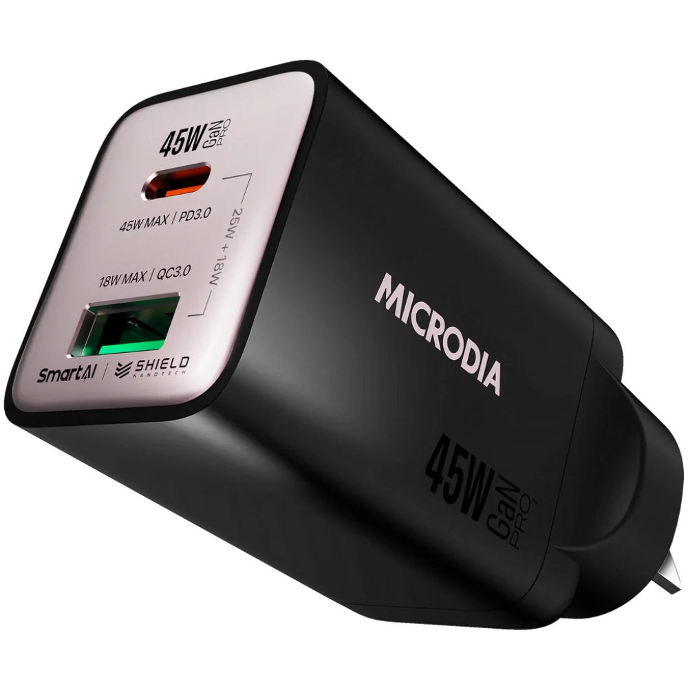Microdia SmartCube Nano 45W Dual Port GaN Wall Charger - Image 5