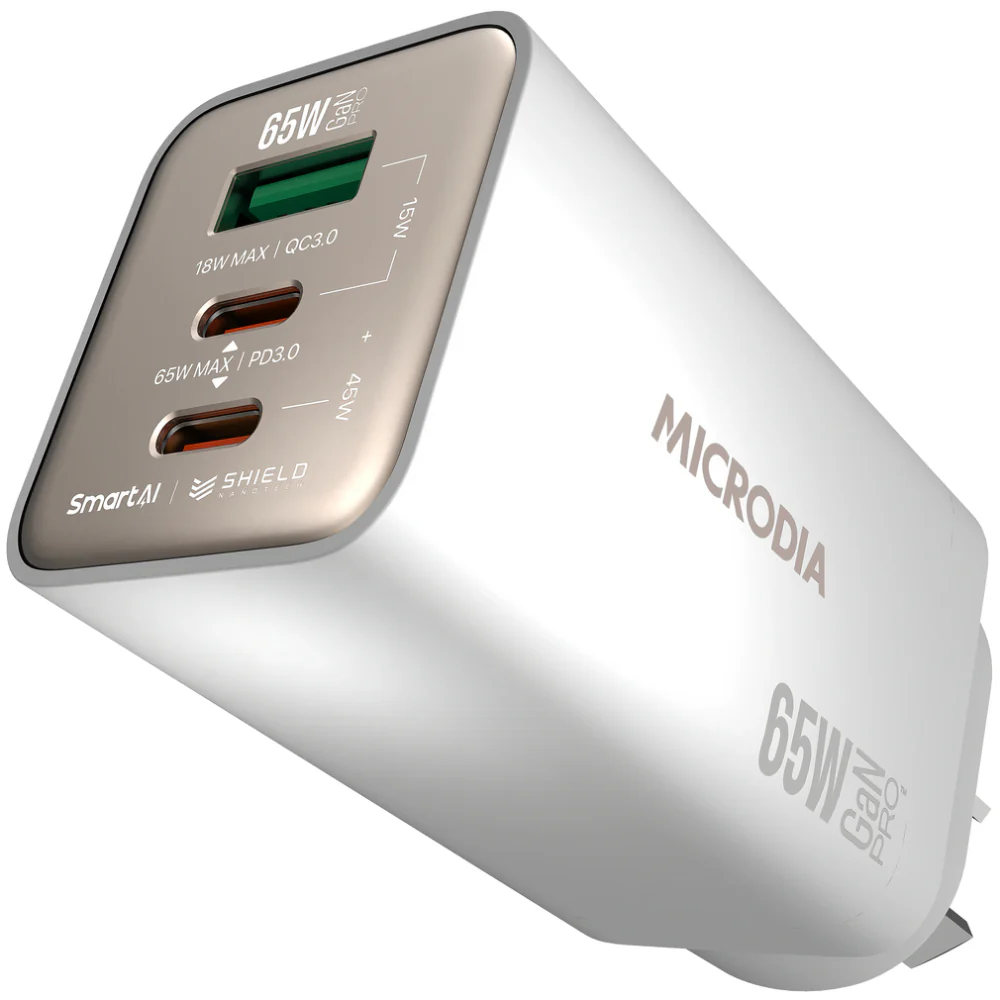 Microdia SmartCube Nano 65W Tri Port GaN Wall Charger - Image 4