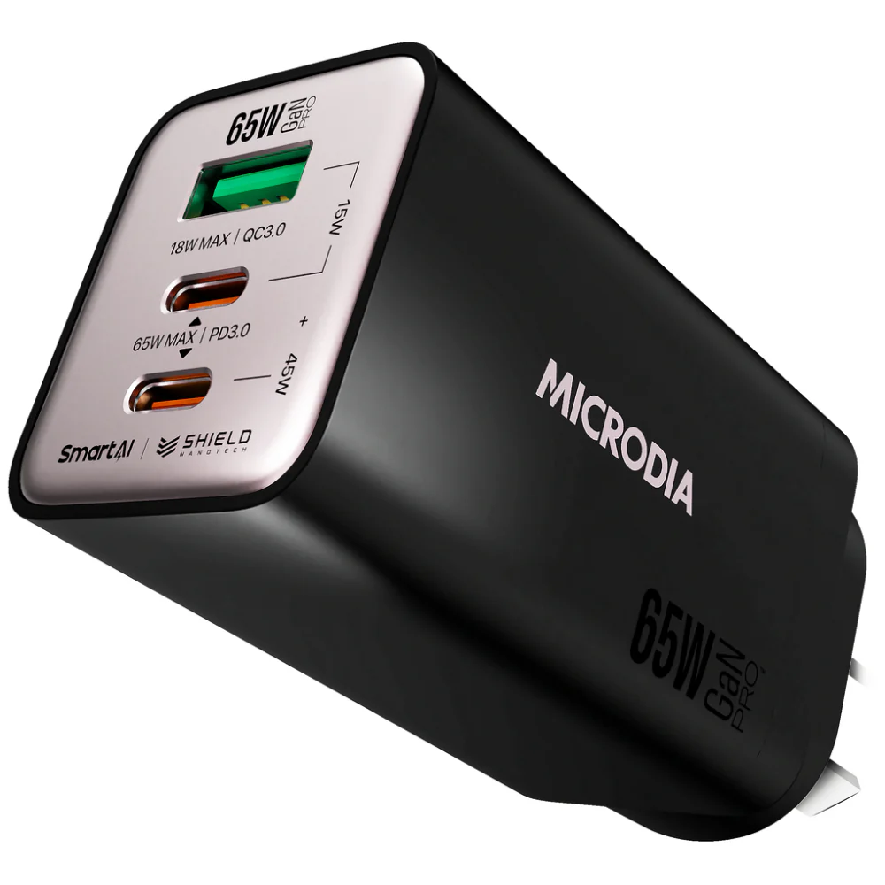 Microdia SmartCube Nano 65W Tri Port GaN Wall Charger - Image 6