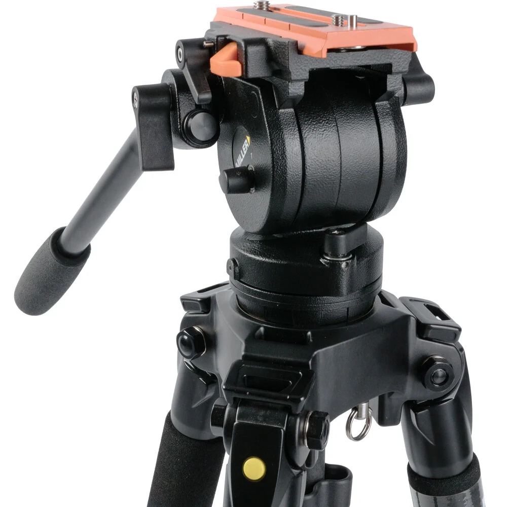 Miller AirV Fluid Head with Solo-Q Pod Base, Base Clamp Nut & Versa Camera Plate - Image 2