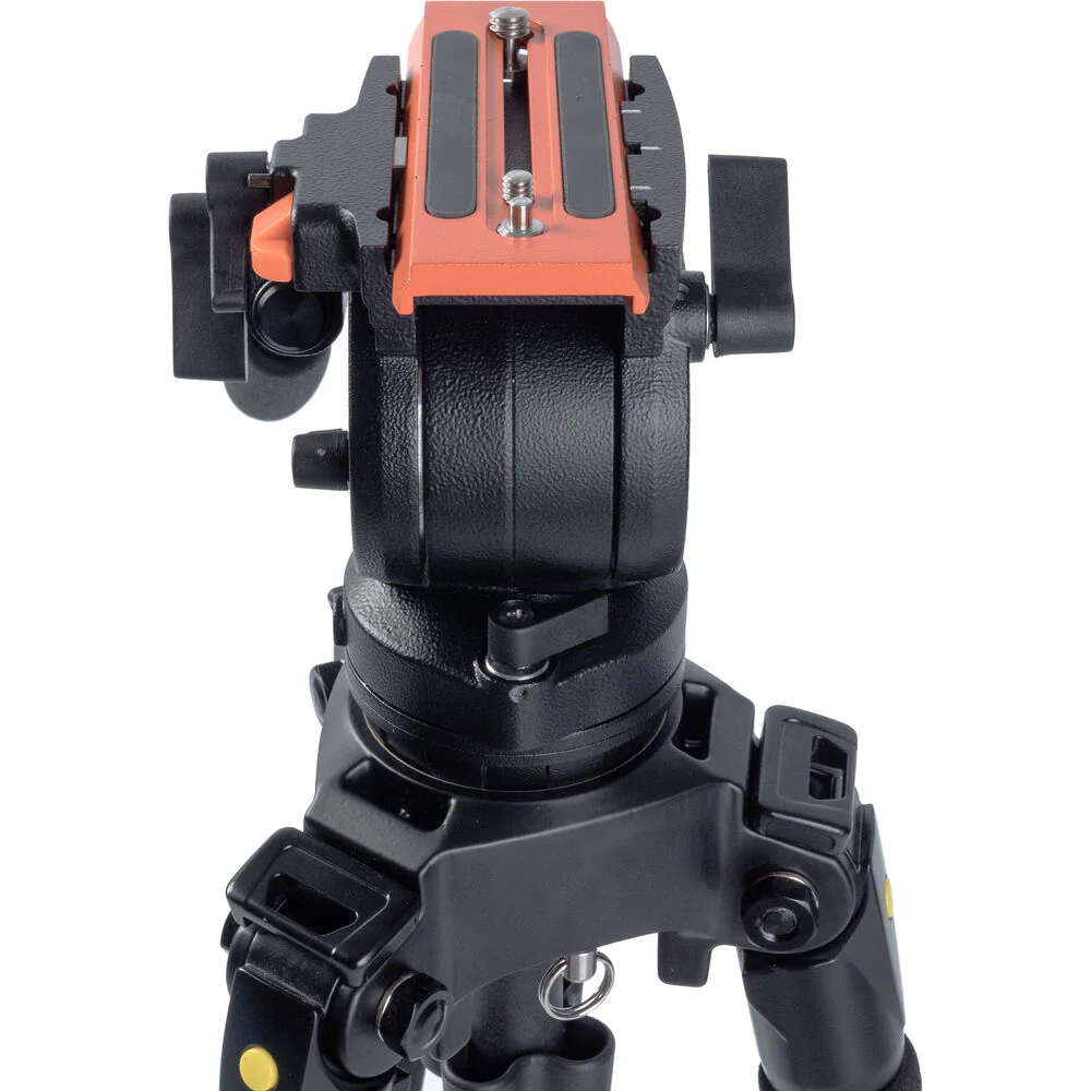 Miller AirV Fluid Head with Solo-Q Pod Base, Base Clamp Nut & Versa Camera Plate - Image 5