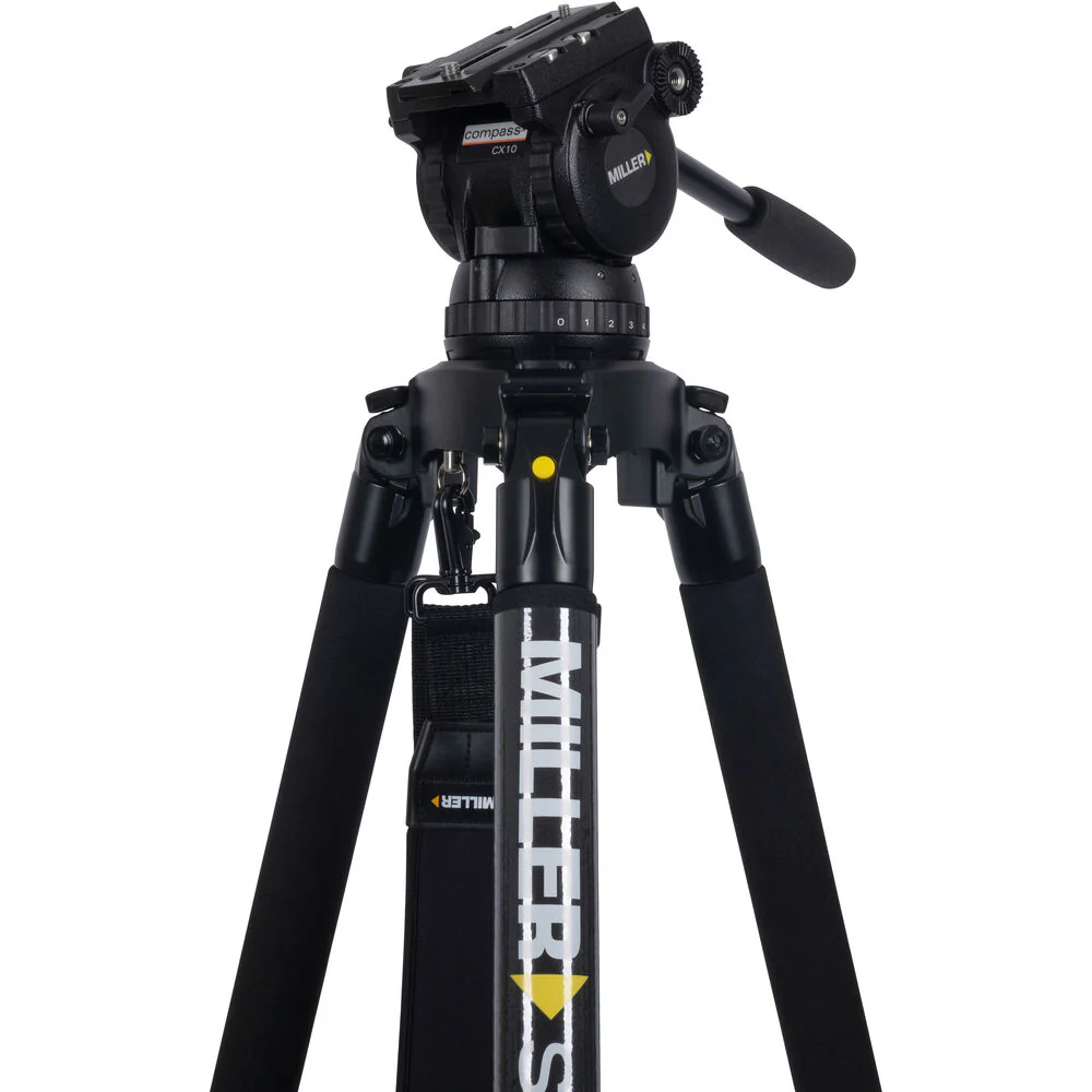 Miller CX10 SOLO-Q 100 3-Stage Carbon Fiber Tripod with Case - Image 2