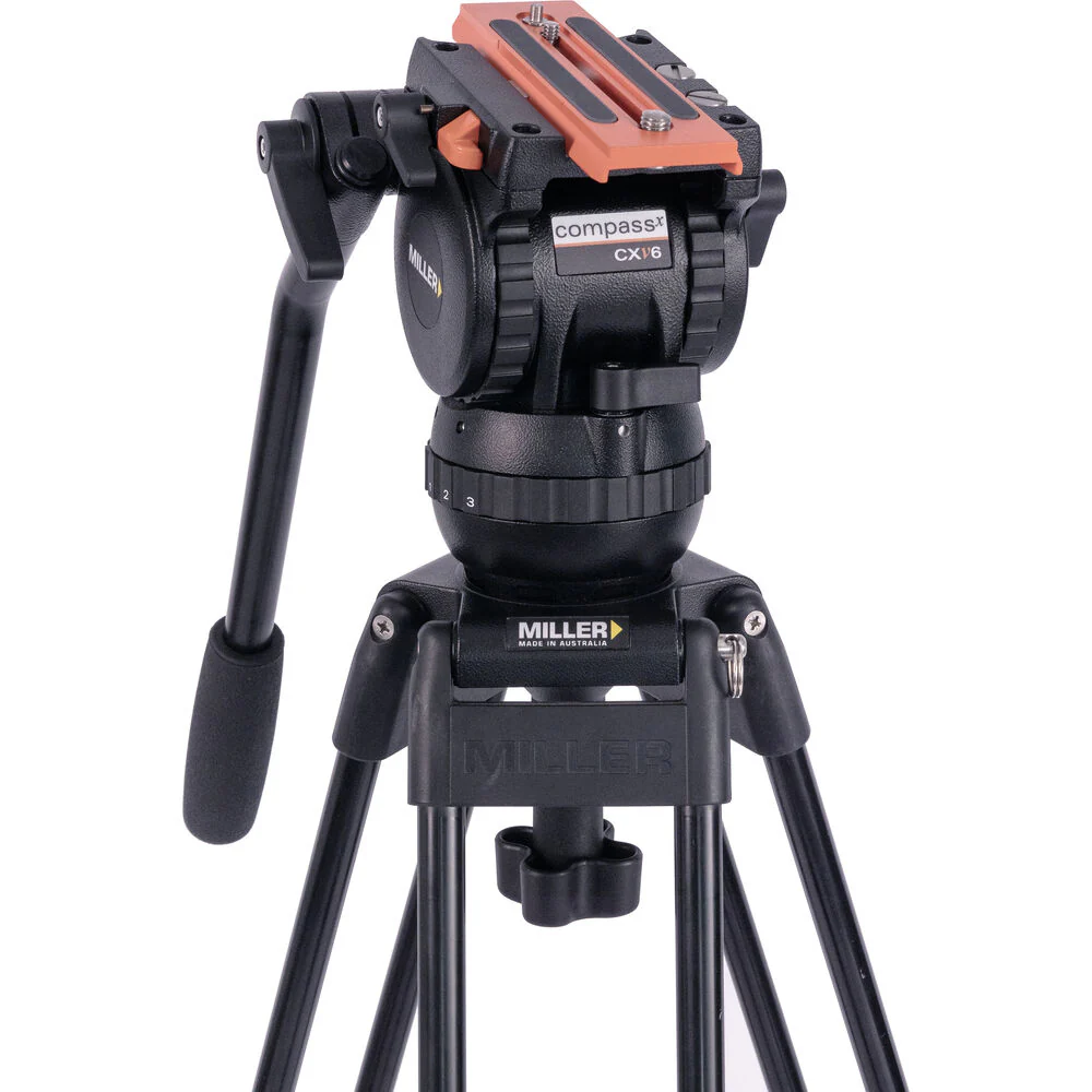 Miller Versa CXV6 Head, Toggle 2-Stage Alloy Tripod, Ground Spreader & Soft Case Kit - Image 3