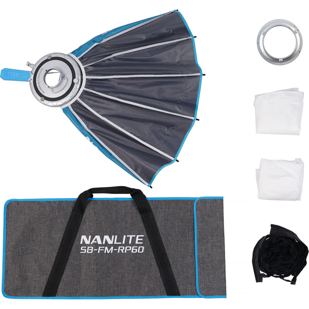 Nanlite 60cm Rapid Parabolic Soft Box for Forza 60 FC120 Evoke 150C - Image 9