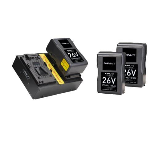 Nanlite BT-CGV-26V-2 Dual 26V V-Mount Battery Charger - Image 3