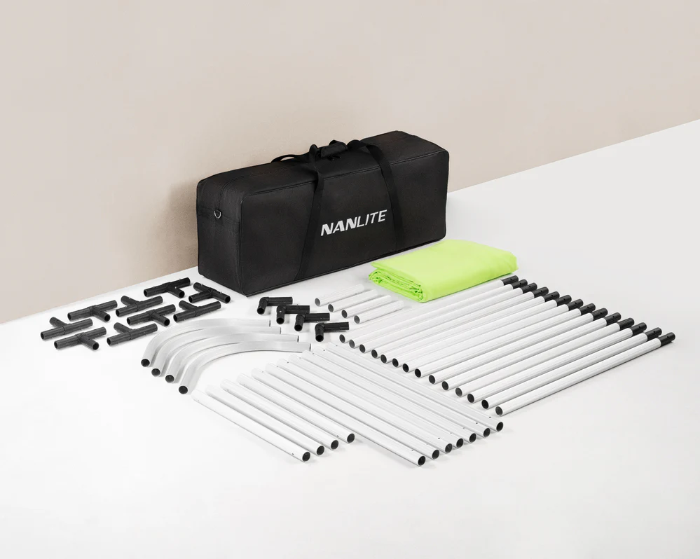 Nanlite LG-1822U 1.8m wide U shaped Chromakey Green Screen self standing kit - Image 4