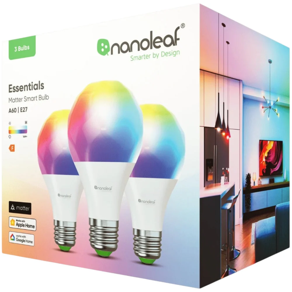 Nanoleaf Essentials Smart Bulb E27 (Matter Compatible) - 3 Pack - Image 2