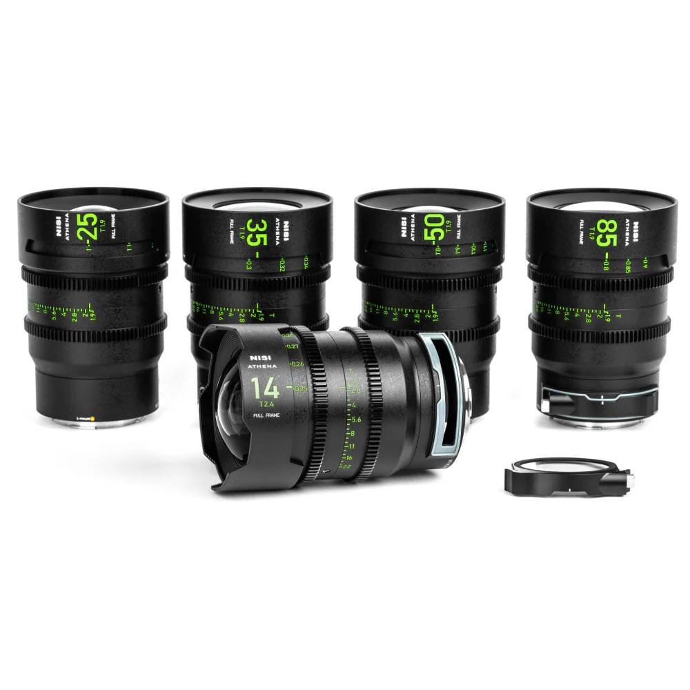 NiSi ATHENA PRIME Full Frame Cinema Lens Kit with 5 Lenses 14mm T2.4, 25mm T1.9, 35mm T1.9, 50mm T1.9, 85mm T1.9 + Hard Case (L Mount) - Image 14