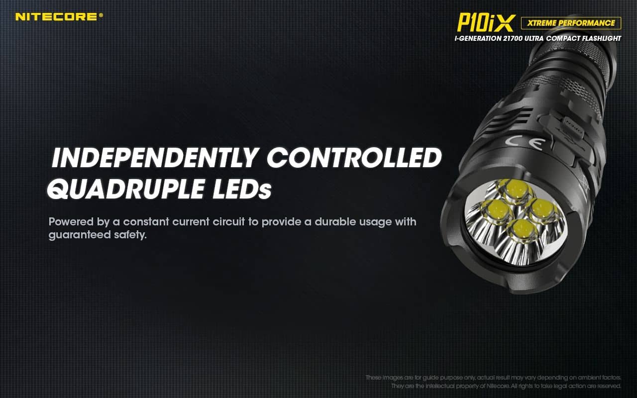 Nitecore P10iX compact 4000 lumen 158m USB-C rechargeable tactical floodlight - Image 12