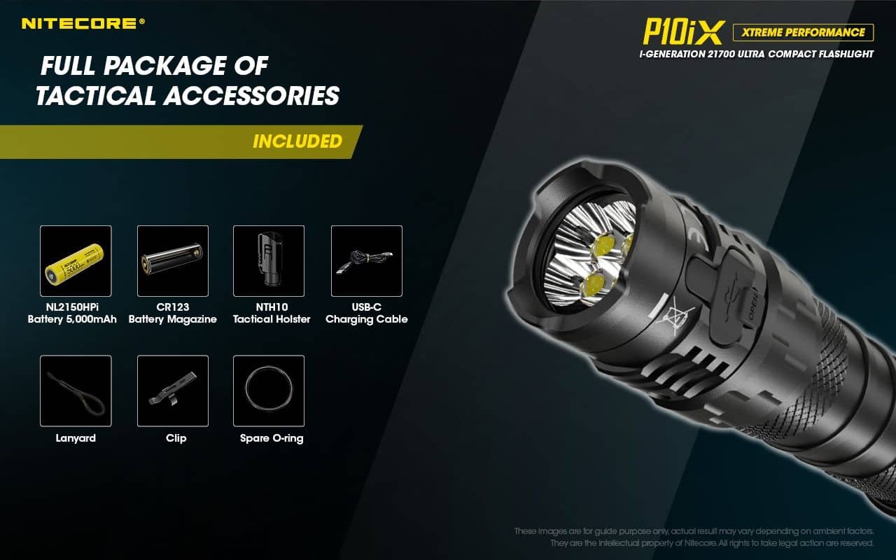 Nitecore P10iX compact 4000 lumen 158m USB-C rechargeable tactical floodlight - Image 22