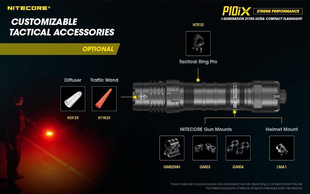 Nitecore P10iX compact 4000 lumen 158m USB-C rechargeable tactical floodlight - Image 23