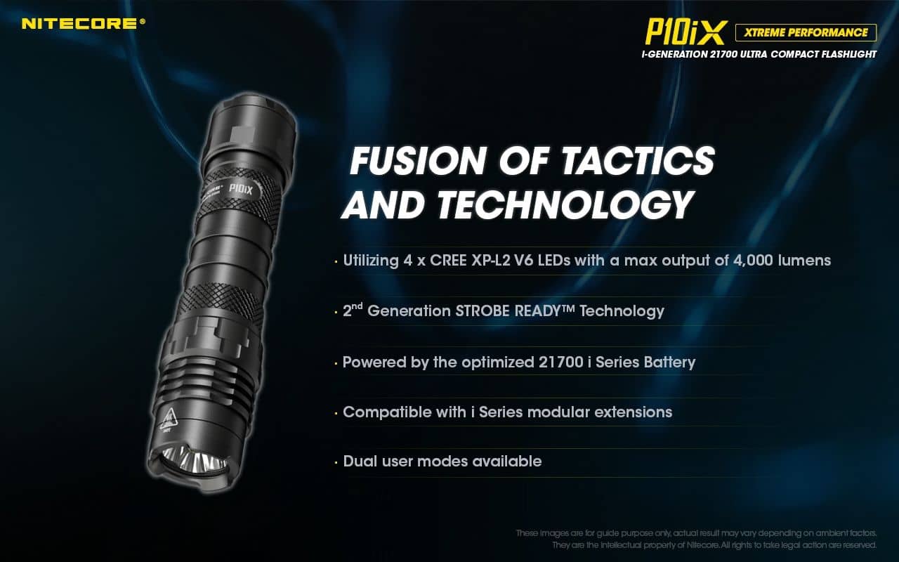 Nitecore P10iX compact 4000 lumen 158m USB-C rechargeable tactical floodlight - Image 7