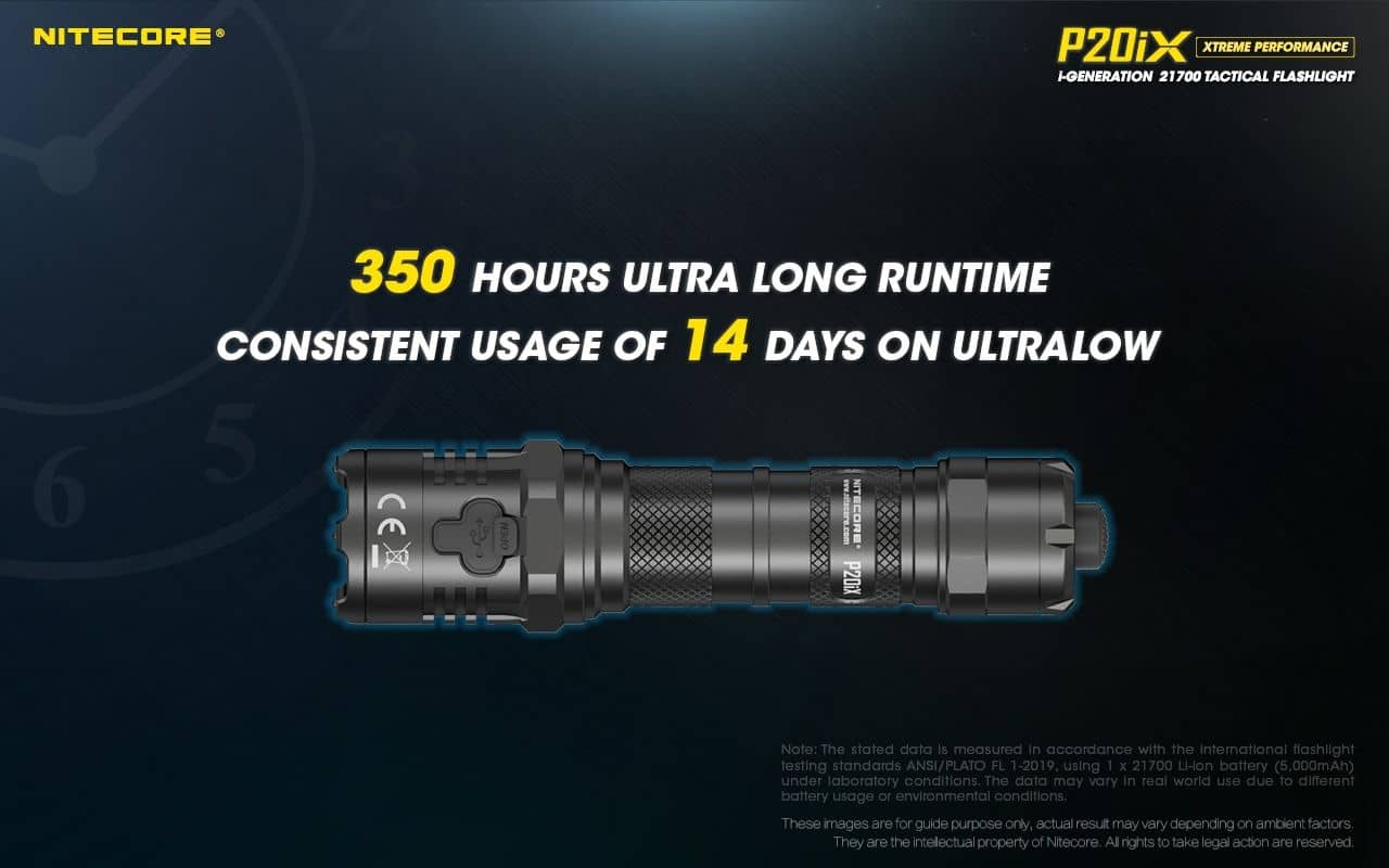 Nitecore P20iX compact 4000 lumen 221m USB-C rechargeable tactical floodlight - Image 18
